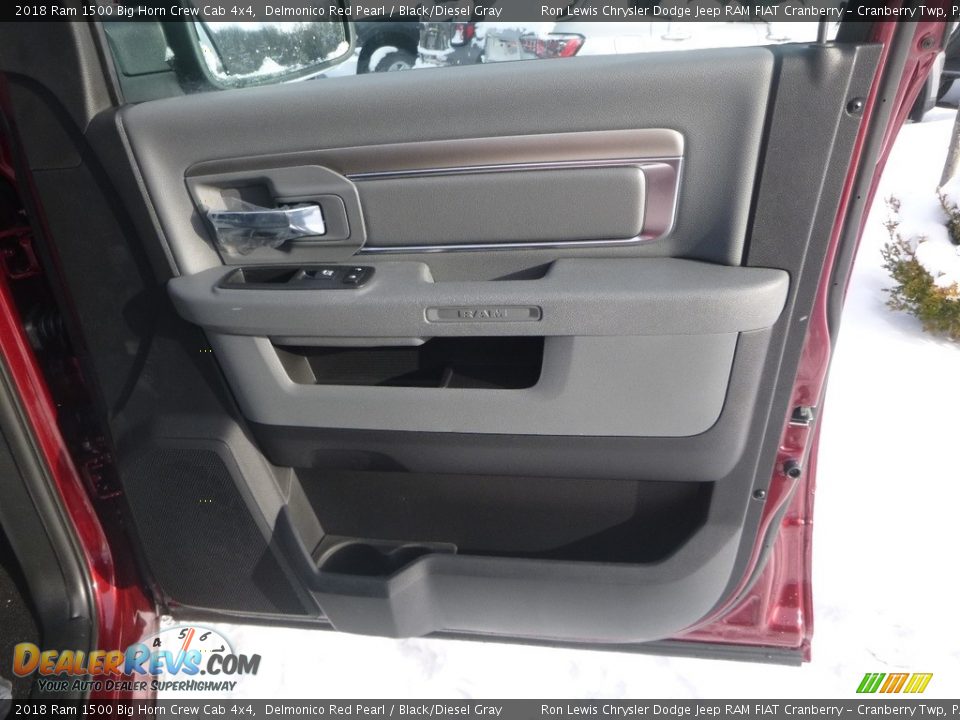 2018 Ram 1500 Big Horn Crew Cab 4x4 Delmonico Red Pearl / Black/Diesel Gray Photo #10