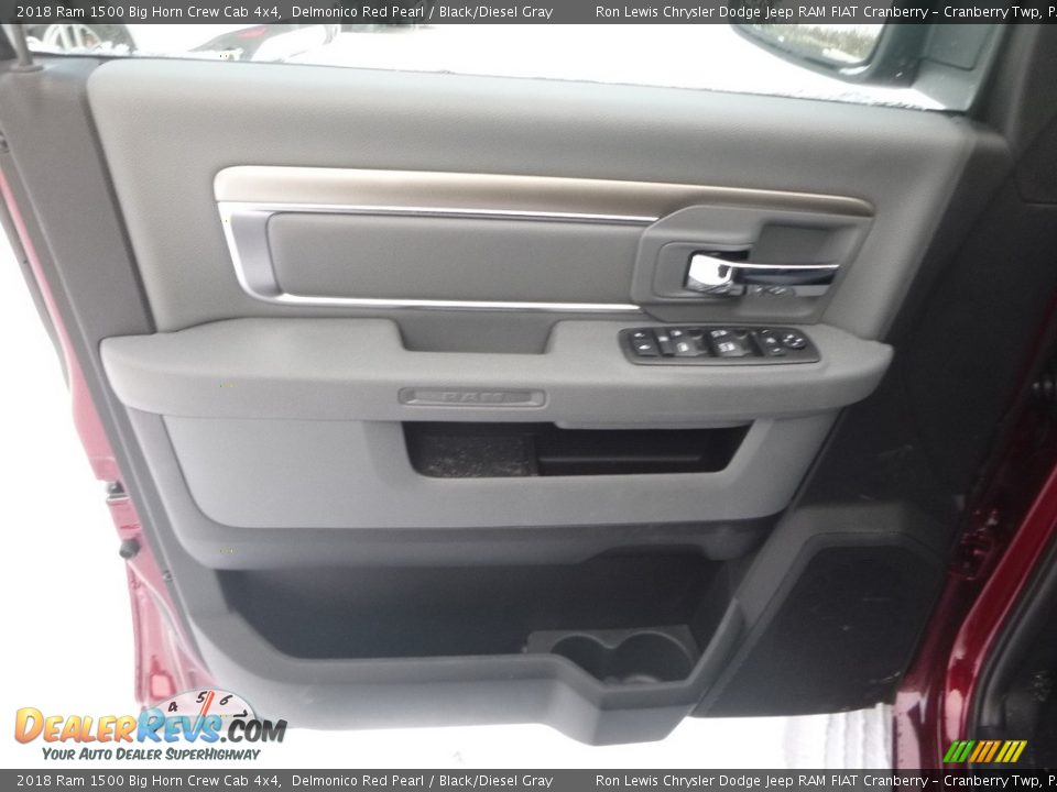 2018 Ram 1500 Big Horn Crew Cab 4x4 Delmonico Red Pearl / Black/Diesel Gray Photo #12