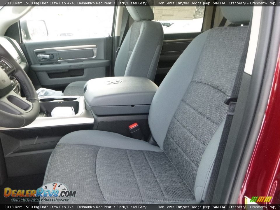 2018 Ram 1500 Big Horn Crew Cab 4x4 Delmonico Red Pearl / Black/Diesel Gray Photo #13