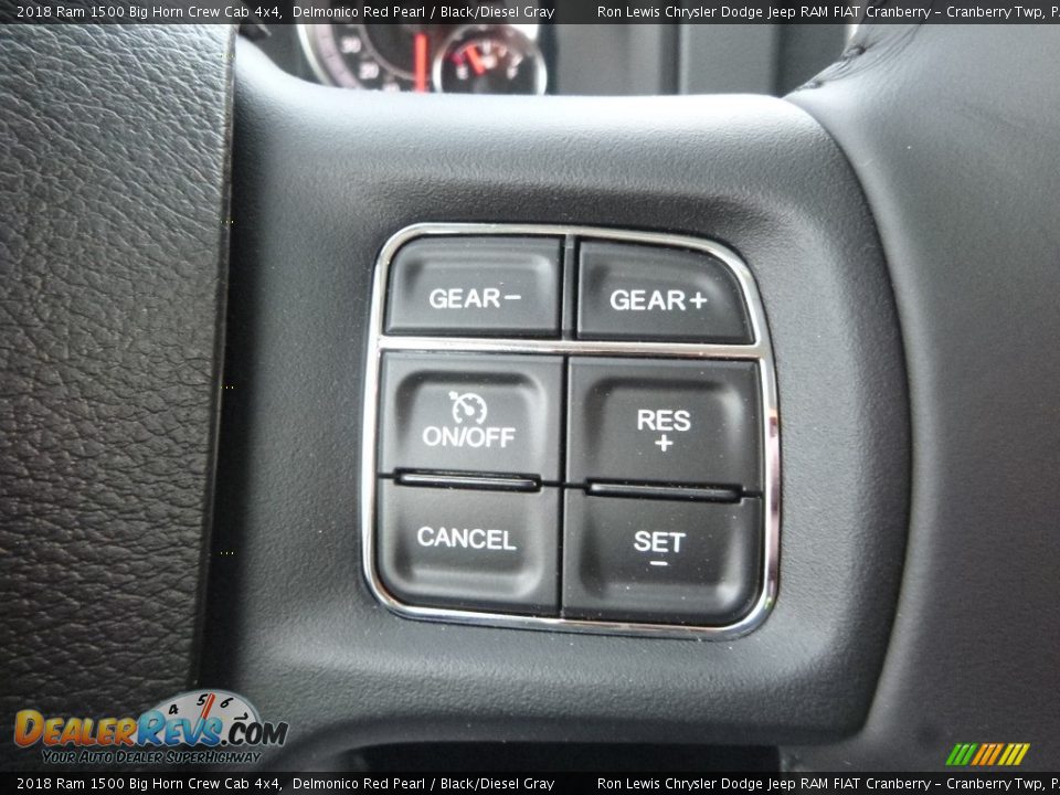 2018 Ram 1500 Big Horn Crew Cab 4x4 Delmonico Red Pearl / Black/Diesel Gray Photo #17