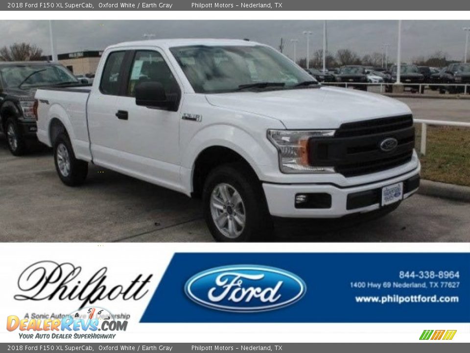 2018 Ford F150 XL SuperCab Oxford White / Earth Gray Photo #1