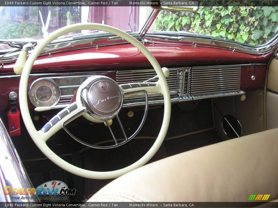 1948 Packard Custom Eight Victoria Convertible Garnet Red / Tan Photo #25