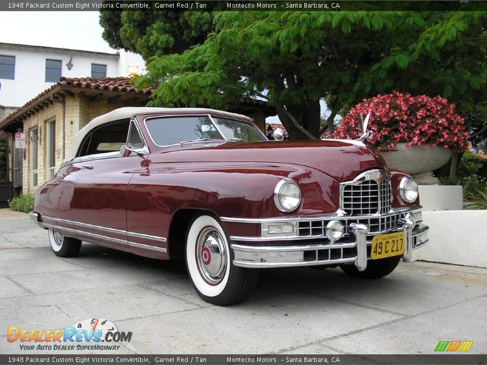 1948 Packard Custom Eight Victoria Convertible Garnet Red / Tan Photo #27