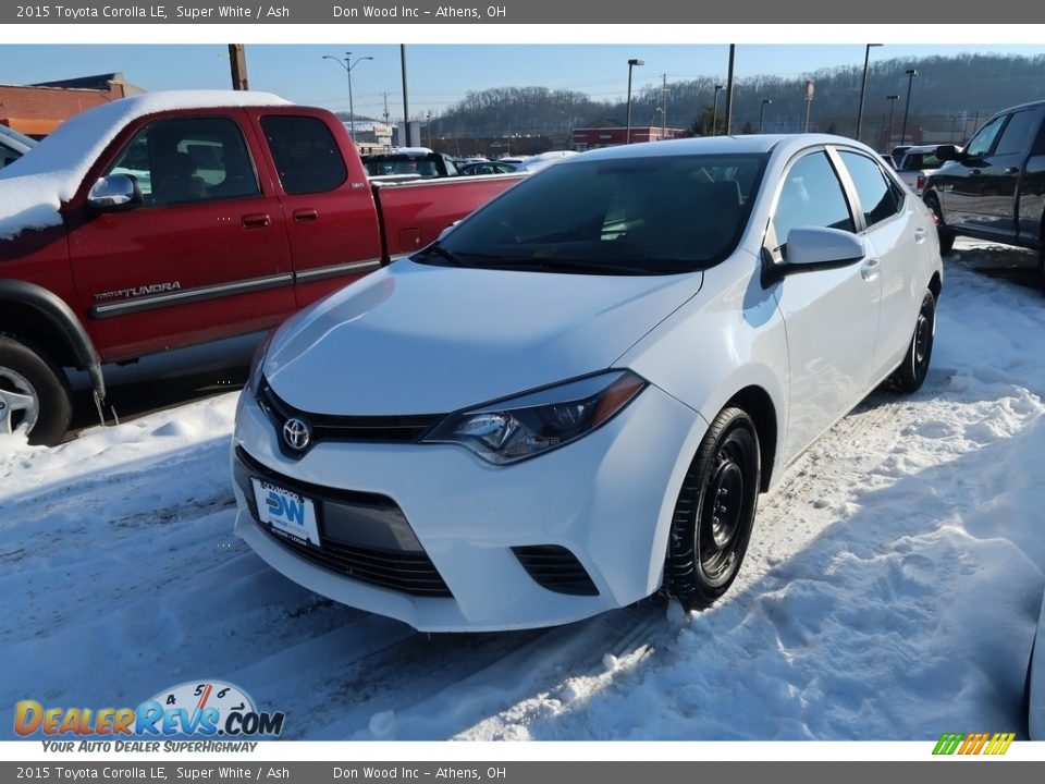 2015 Toyota Corolla LE Super White / Ash Photo #3
