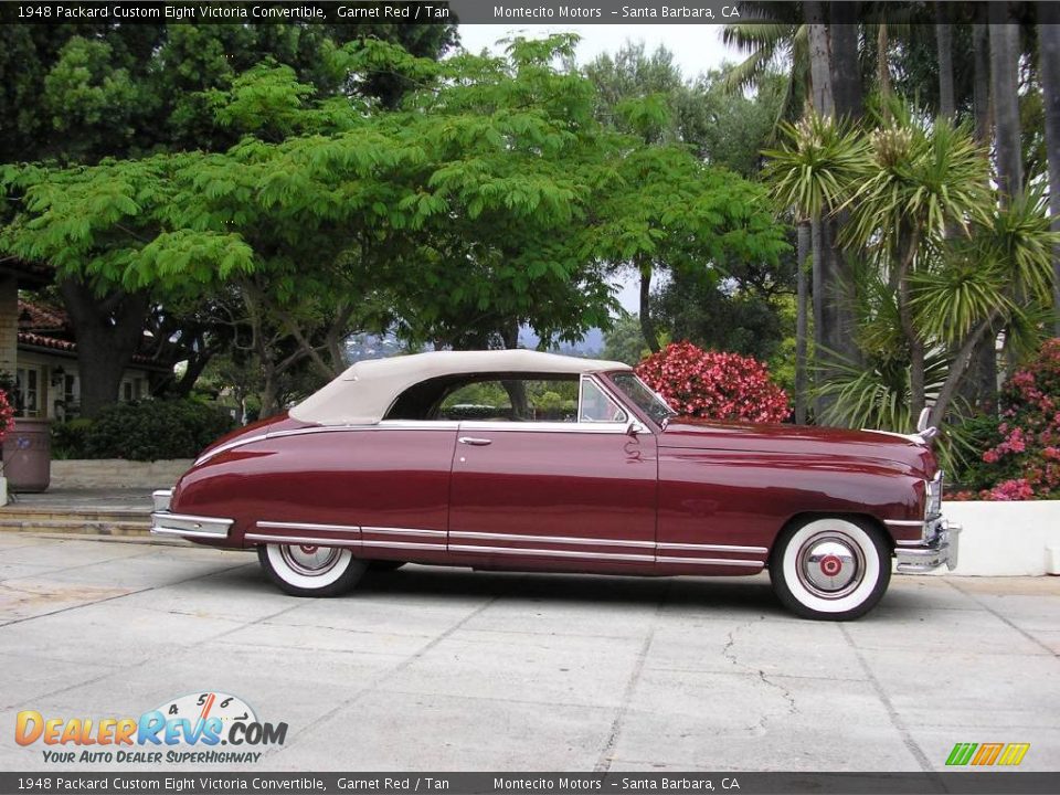 1948 Packard Custom Eight Victoria Convertible Garnet Red / Tan Photo #28