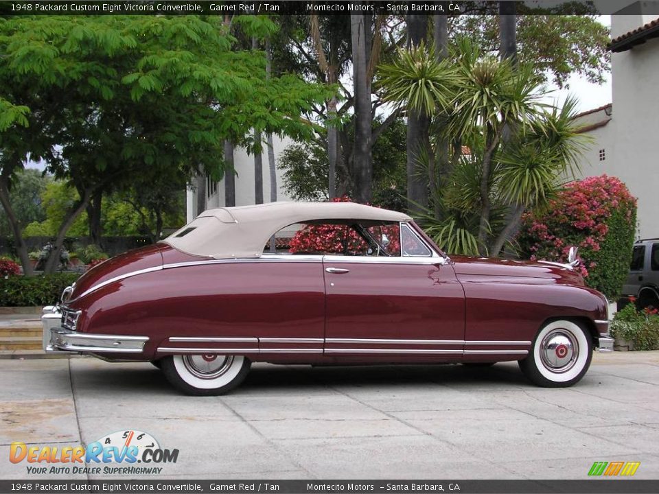 1948 Packard Custom Eight Victoria Convertible Garnet Red / Tan Photo #30