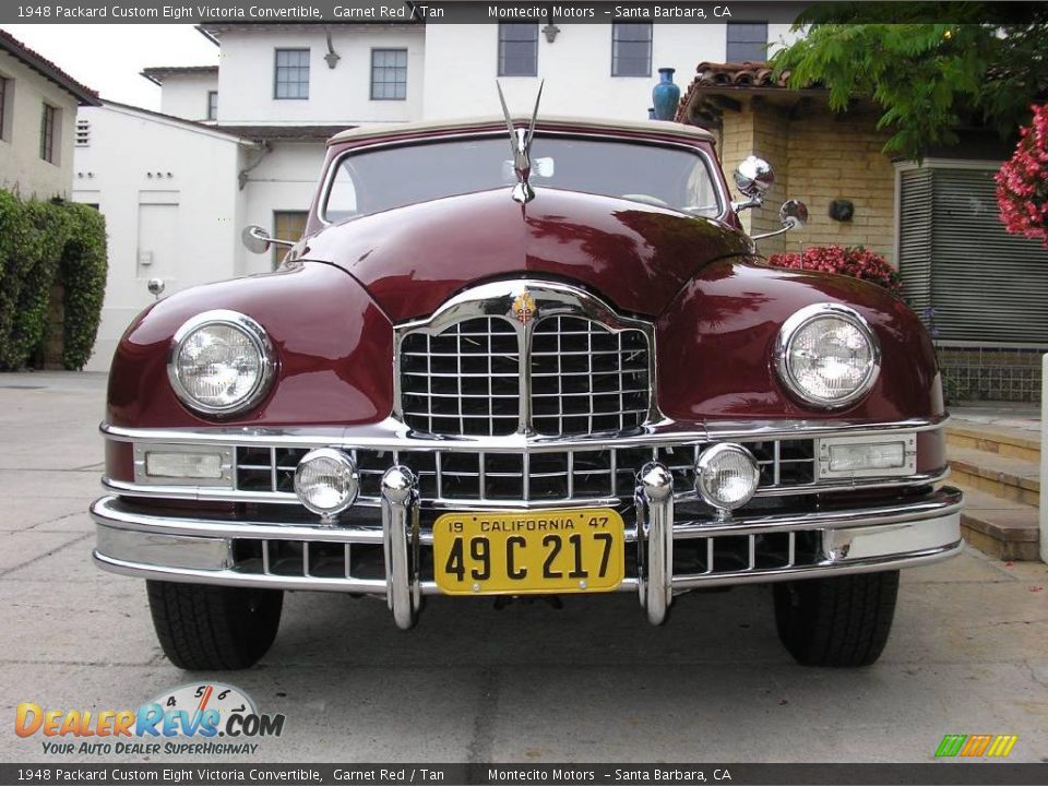 1948 Packard Custom Eight Victoria Convertible Garnet Red / Tan Photo #32