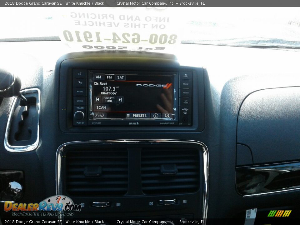 2018 Dodge Grand Caravan SE White Knuckle / Black Photo #15