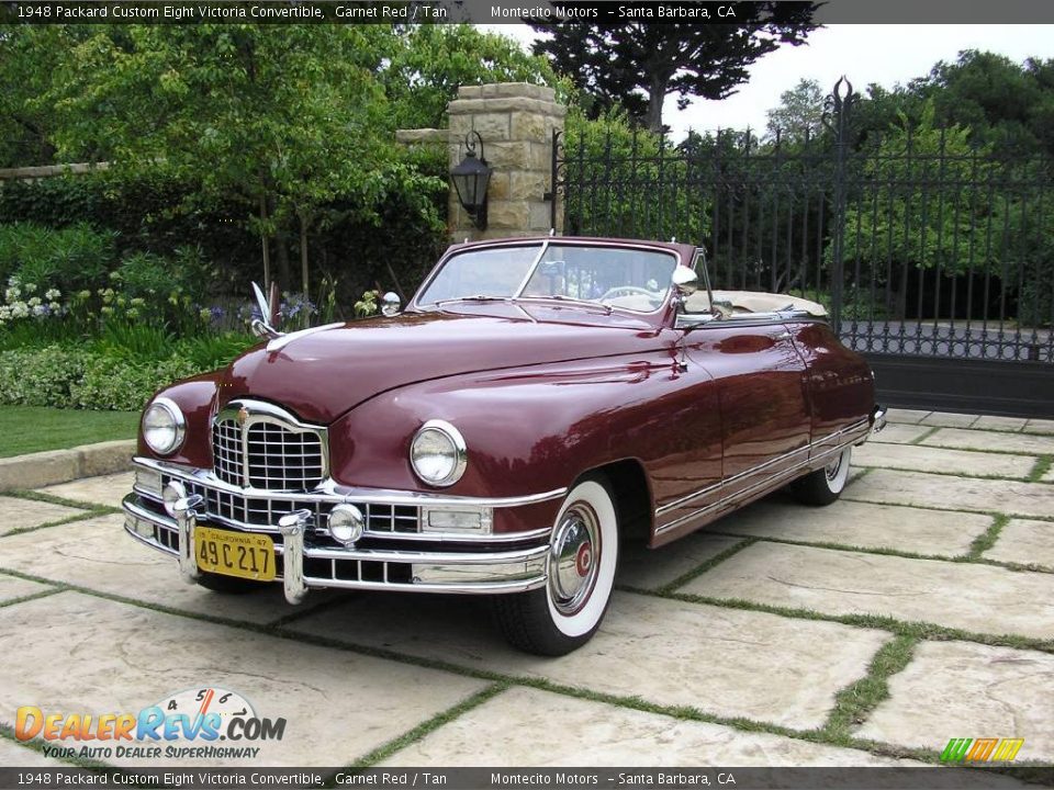 1948 Packard Custom Eight Victoria Convertible Garnet Red / Tan Photo #35