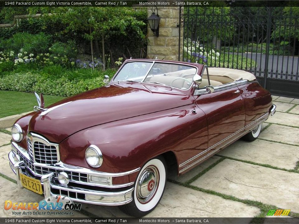 1948 Packard Custom Eight Victoria Convertible Garnet Red / Tan Photo #36