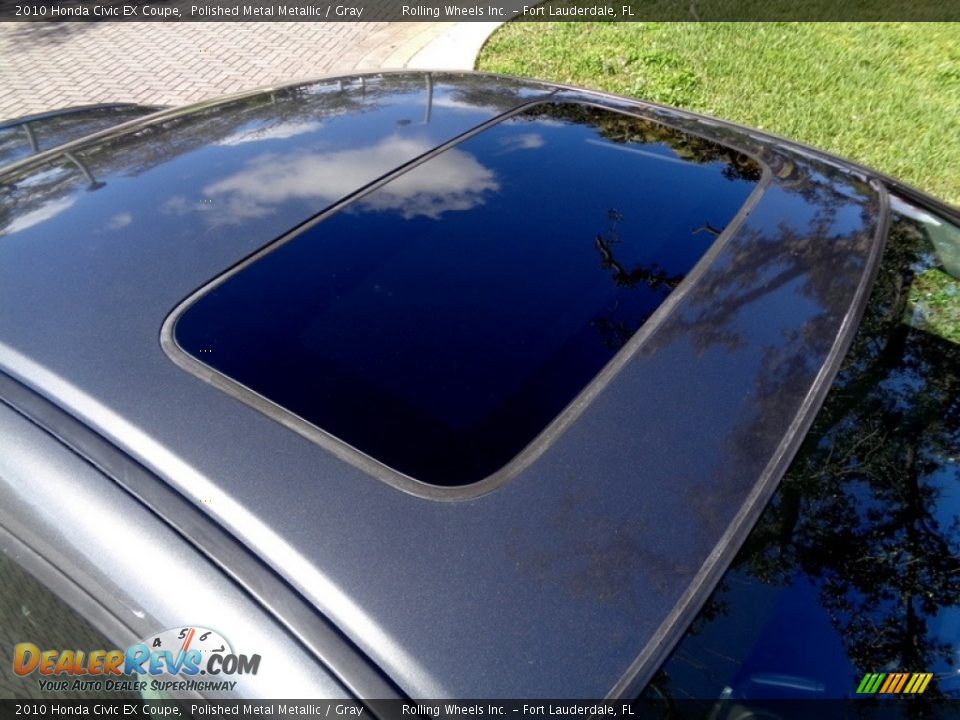 2010 Honda Civic EX Coupe Polished Metal Metallic / Gray Photo #30