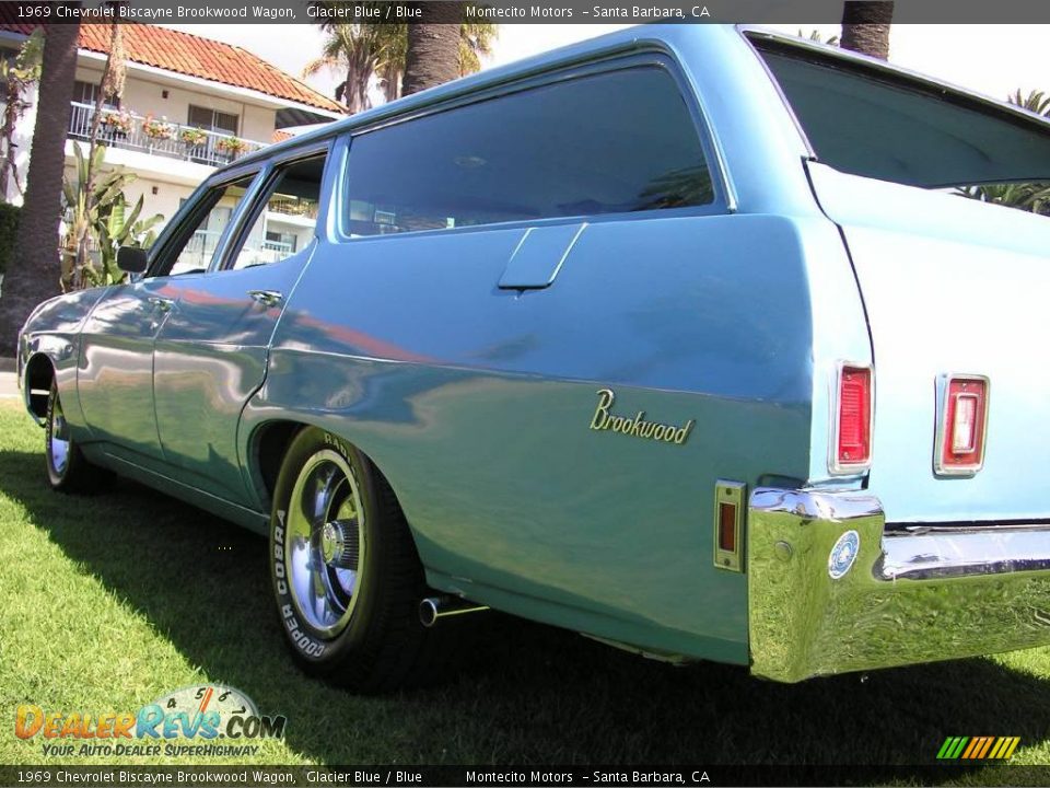 1969 Chevrolet Biscayne Brookwood Wagon Glacier Blue / Blue Photo #18