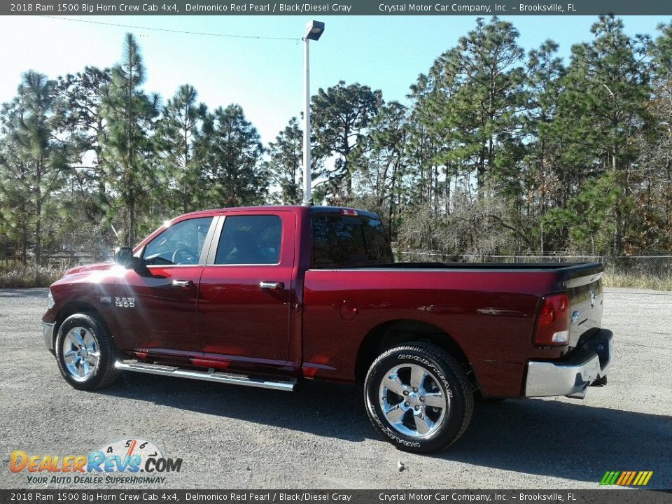 2018 Ram 1500 Big Horn Crew Cab 4x4 Delmonico Red Pearl / Black/Diesel Gray Photo #3