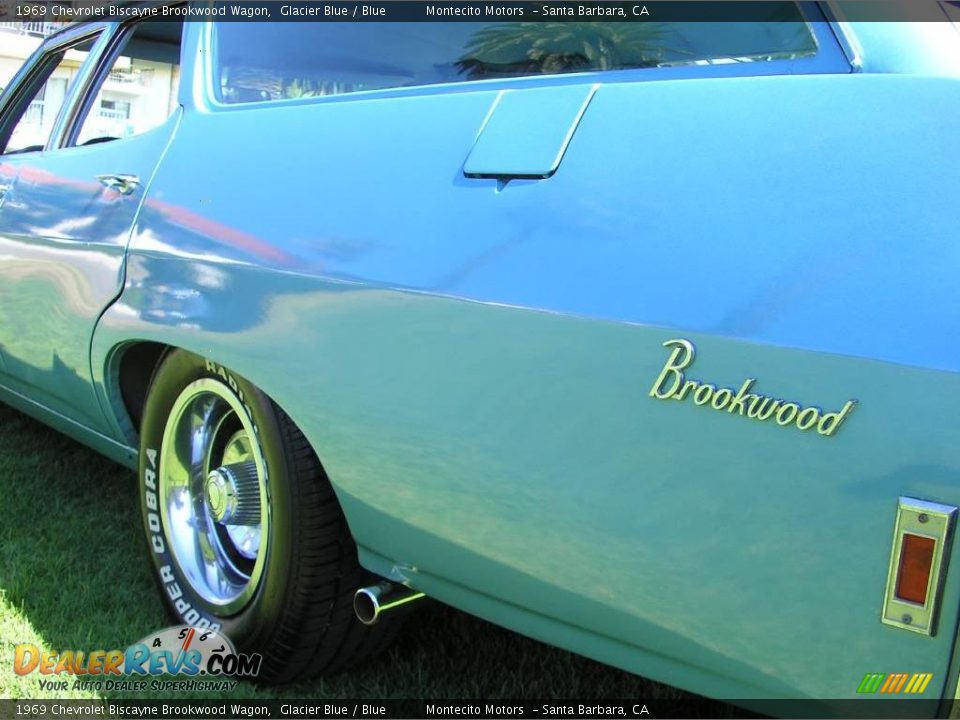 1969 Chevrolet Biscayne Brookwood Wagon Glacier Blue / Blue Photo #19