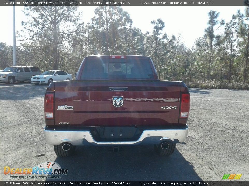 2018 Ram 1500 Big Horn Crew Cab 4x4 Delmonico Red Pearl / Black/Diesel Gray Photo #4