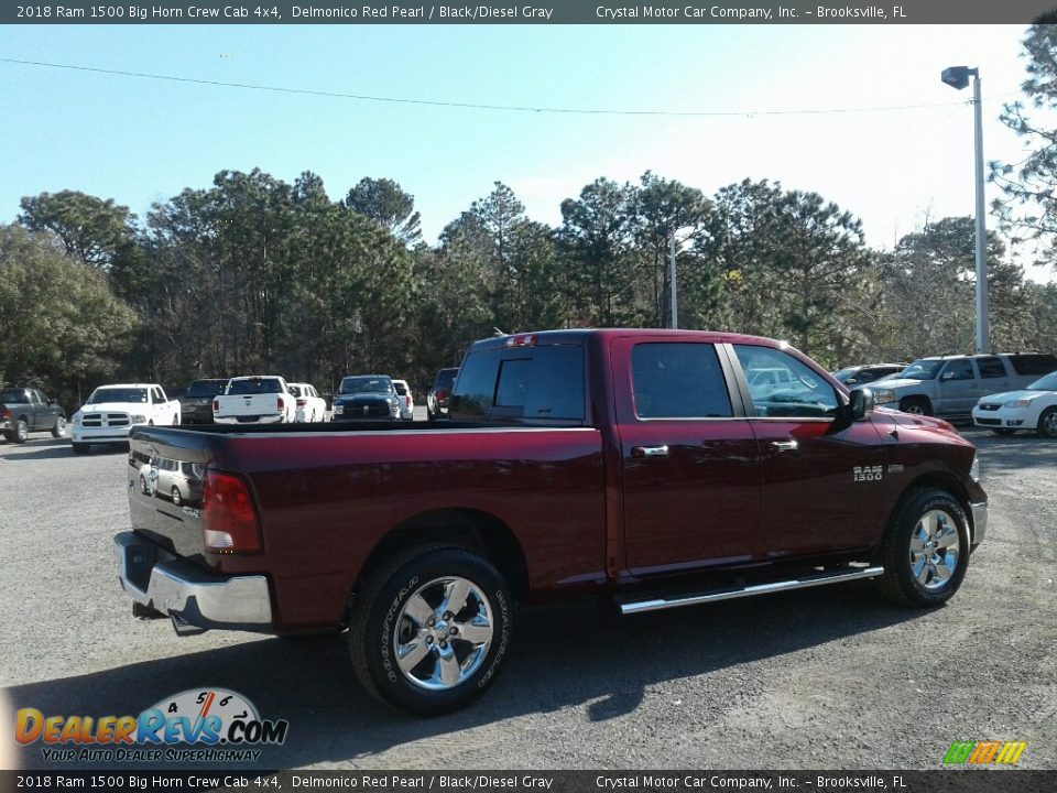 2018 Ram 1500 Big Horn Crew Cab 4x4 Delmonico Red Pearl / Black/Diesel Gray Photo #5