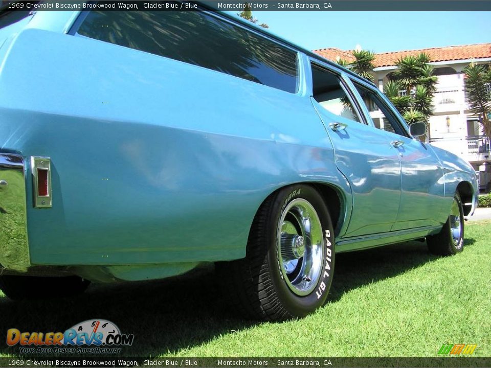 1969 Chevrolet Biscayne Brookwood Wagon Glacier Blue / Blue Photo #20