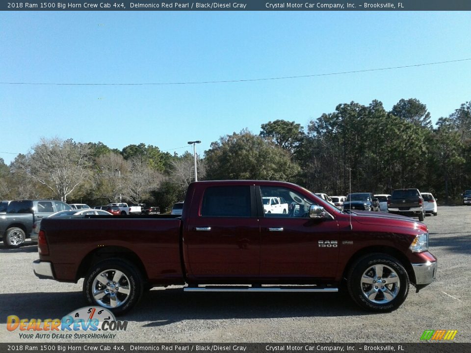 2018 Ram 1500 Big Horn Crew Cab 4x4 Delmonico Red Pearl / Black/Diesel Gray Photo #6