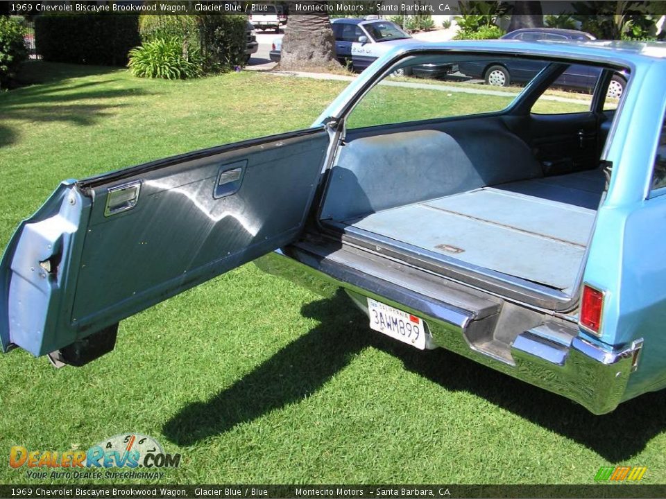1969 Chevrolet Biscayne Brookwood Wagon Glacier Blue / Blue Photo #21