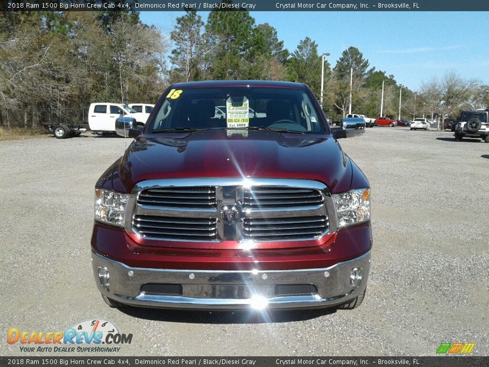 2018 Ram 1500 Big Horn Crew Cab 4x4 Delmonico Red Pearl / Black/Diesel Gray Photo #8