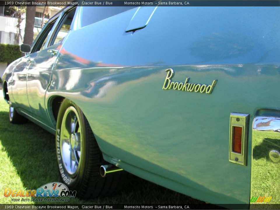 1969 Chevrolet Biscayne Brookwood Wagon Glacier Blue / Blue Photo #23