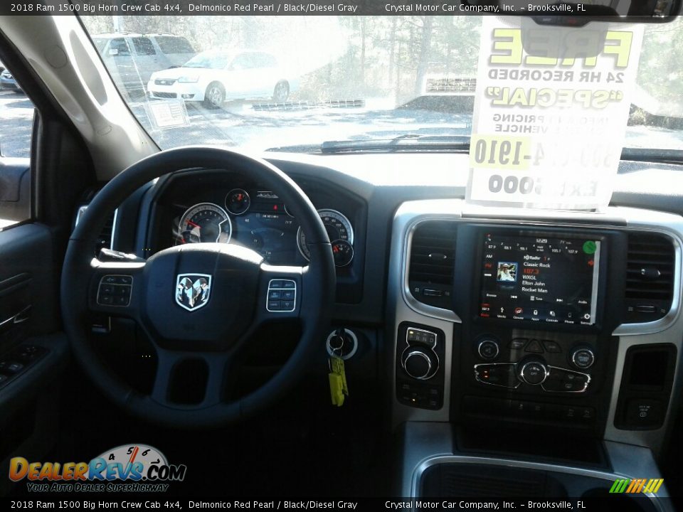 2018 Ram 1500 Big Horn Crew Cab 4x4 Delmonico Red Pearl / Black/Diesel Gray Photo #13