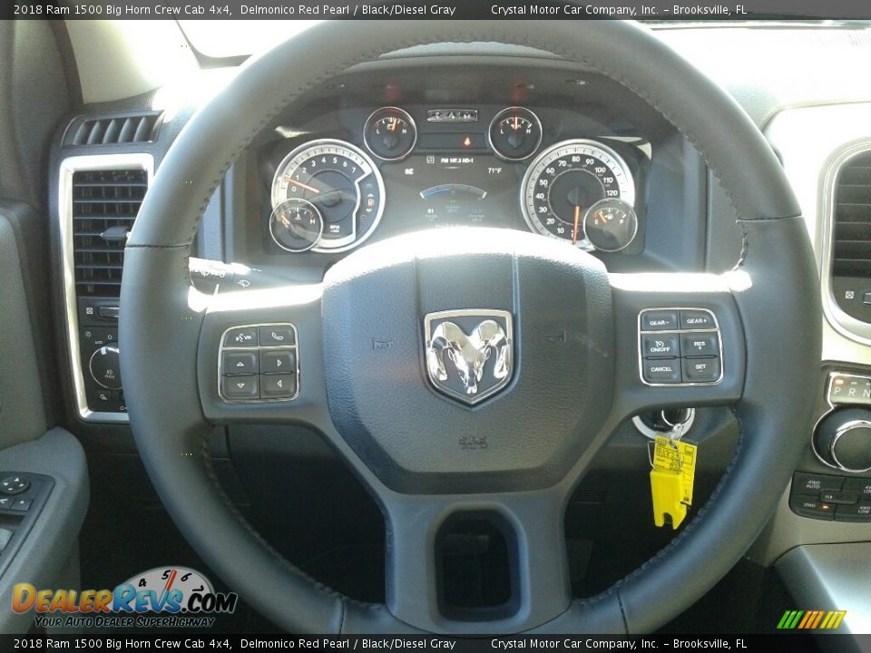 2018 Ram 1500 Big Horn Crew Cab 4x4 Delmonico Red Pearl / Black/Diesel Gray Photo #14