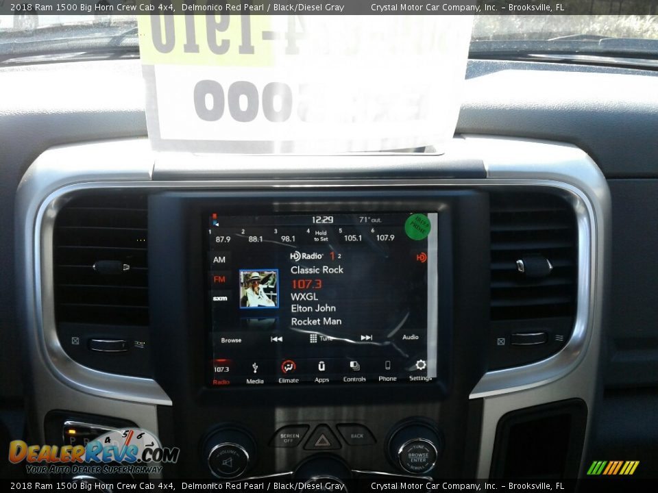 2018 Ram 1500 Big Horn Crew Cab 4x4 Delmonico Red Pearl / Black/Diesel Gray Photo #15