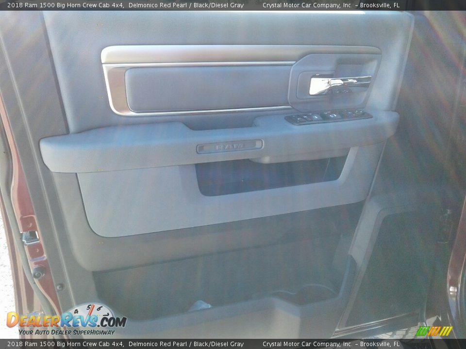 2018 Ram 1500 Big Horn Crew Cab 4x4 Delmonico Red Pearl / Black/Diesel Gray Photo #17