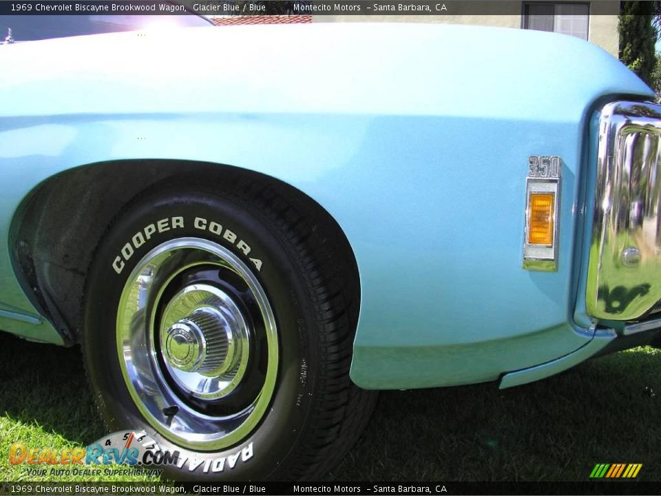 1969 Chevrolet Biscayne Brookwood Wagon Glacier Blue / Blue Photo #28