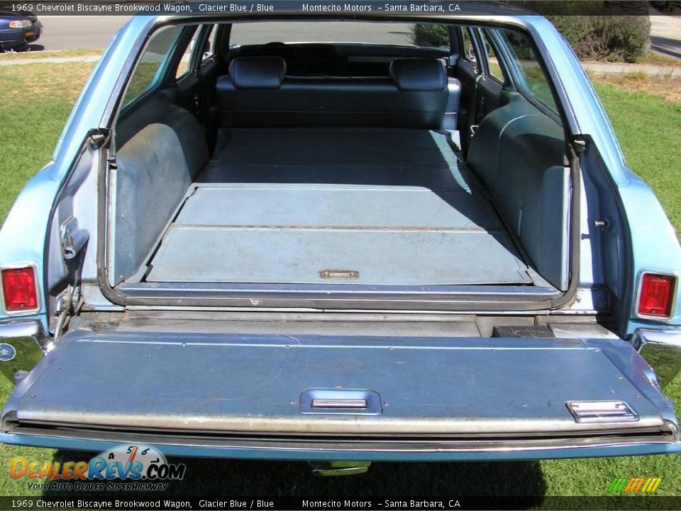 1969 Chevrolet Biscayne Brookwood Wagon Glacier Blue / Blue Photo #32