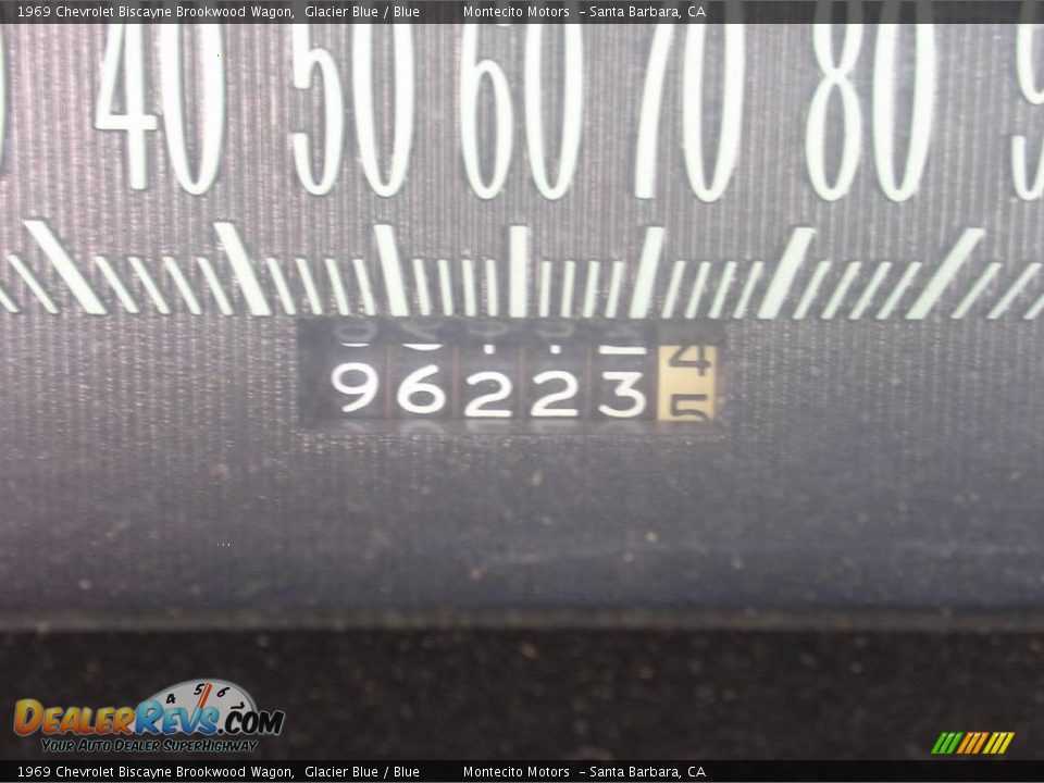 1969 Chevrolet Biscayne Brookwood Wagon Glacier Blue / Blue Photo #33