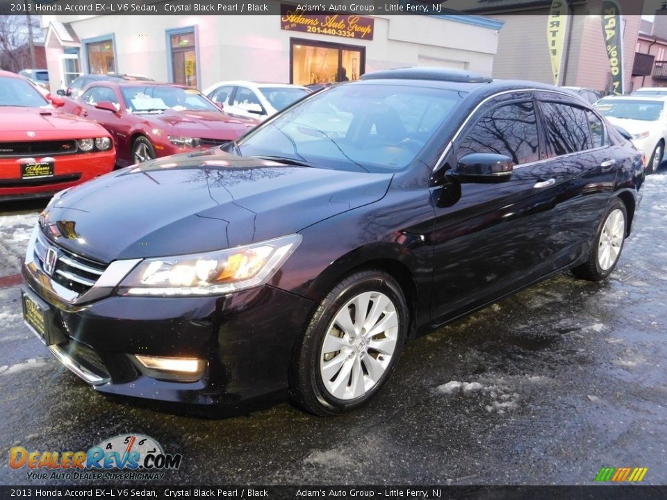 2013 Honda Accord EX-L V6 Sedan Crystal Black Pearl / Black Photo #3