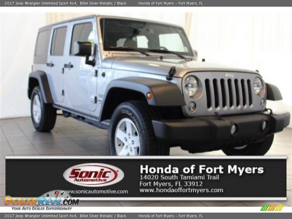 2017 Jeep Wrangler Unlimited Sport 4x4 Billet Silver Metallic / Black Photo #1