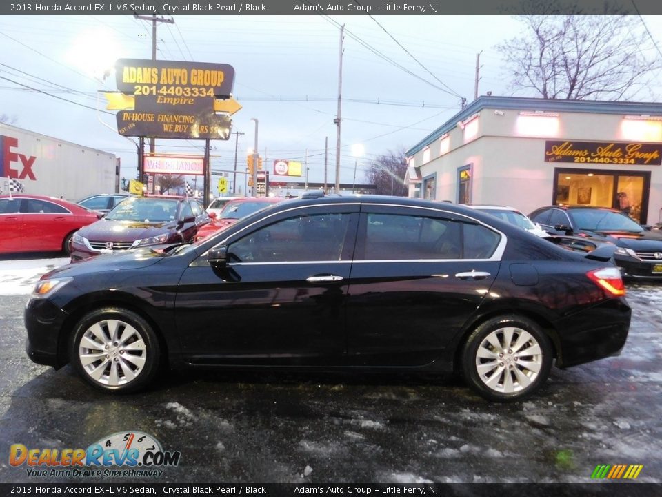 2013 Honda Accord EX-L V6 Sedan Crystal Black Pearl / Black Photo #4