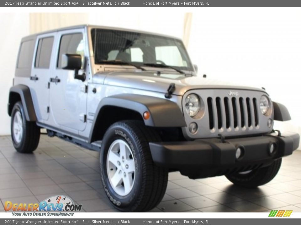 2017 Jeep Wrangler Unlimited Sport 4x4 Billet Silver Metallic / Black Photo #2