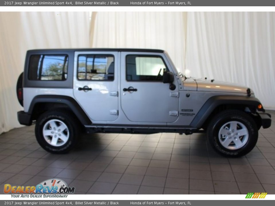 2017 Jeep Wrangler Unlimited Sport 4x4 Billet Silver Metallic / Black Photo #3