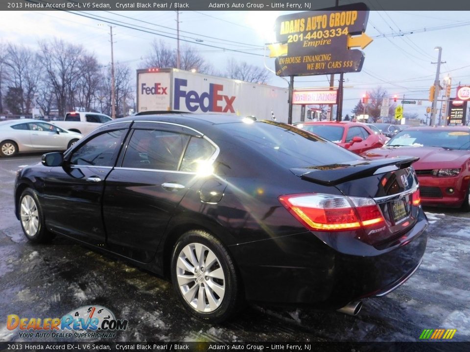 2013 Honda Accord EX-L V6 Sedan Crystal Black Pearl / Black Photo #5