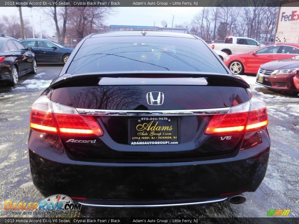 2013 Honda Accord EX-L V6 Sedan Crystal Black Pearl / Black Photo #6