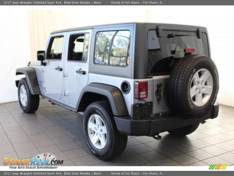 2017 Jeep Wrangler Unlimited Sport 4x4 Billet Silver Metallic / Black Photo #6