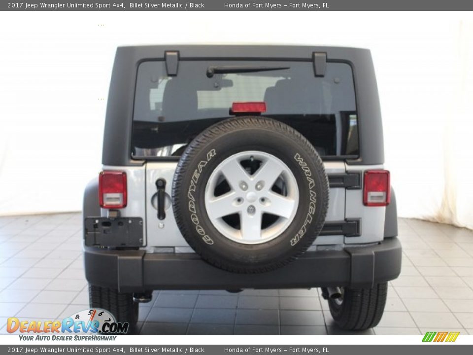 2017 Jeep Wrangler Unlimited Sport 4x4 Billet Silver Metallic / Black Photo #7
