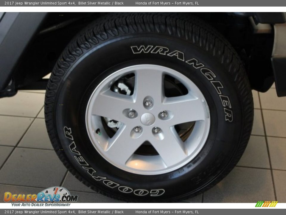 2017 Jeep Wrangler Unlimited Sport 4x4 Billet Silver Metallic / Black Photo #8