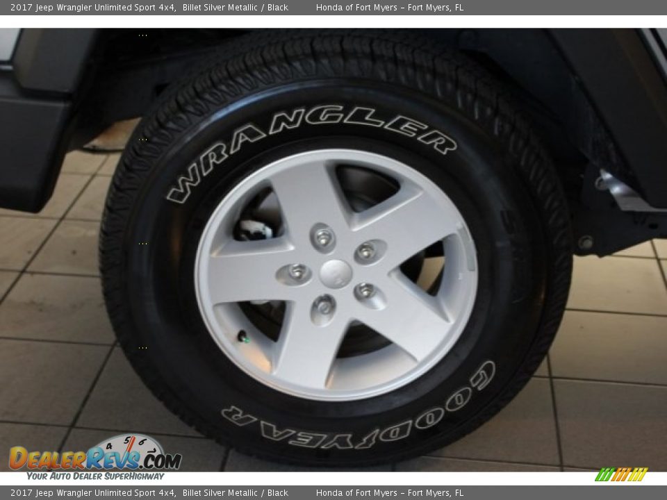2017 Jeep Wrangler Unlimited Sport 4x4 Billet Silver Metallic / Black Photo #9