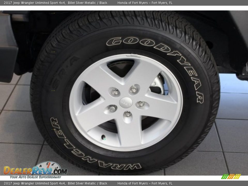 2017 Jeep Wrangler Unlimited Sport 4x4 Billet Silver Metallic / Black Photo #10
