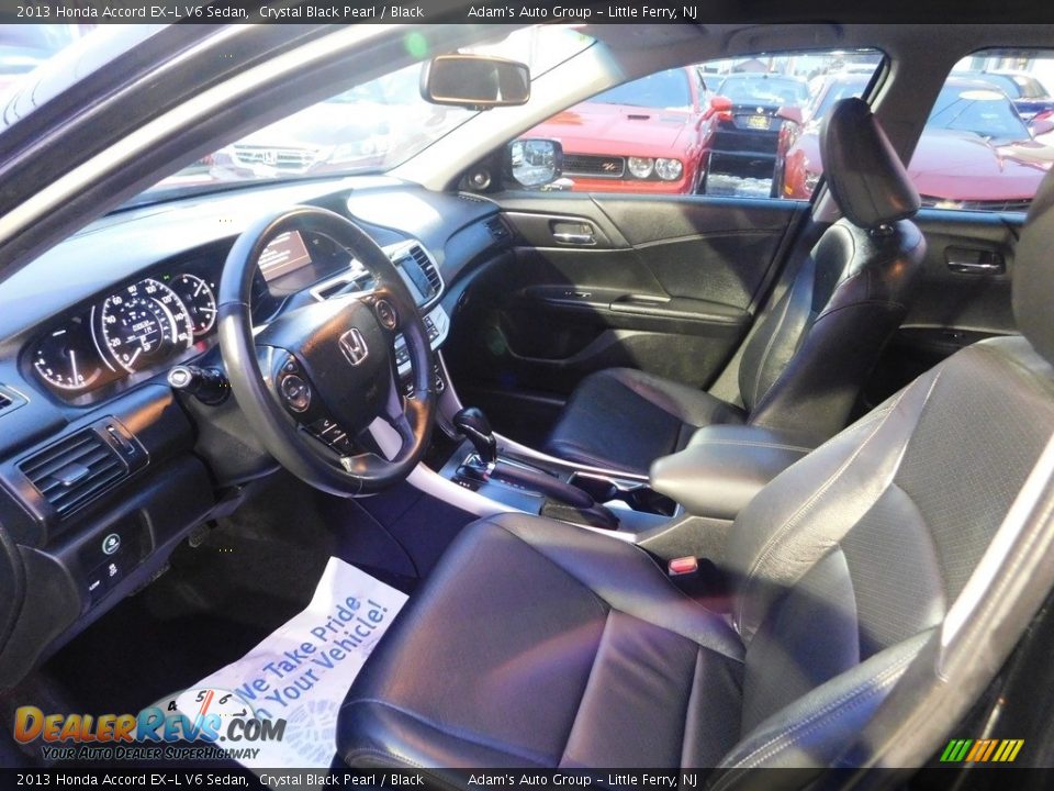 2013 Honda Accord EX-L V6 Sedan Crystal Black Pearl / Black Photo #12