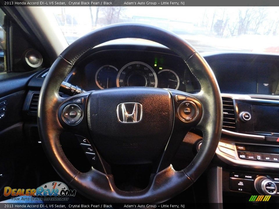 2013 Honda Accord EX-L V6 Sedan Crystal Black Pearl / Black Photo #22
