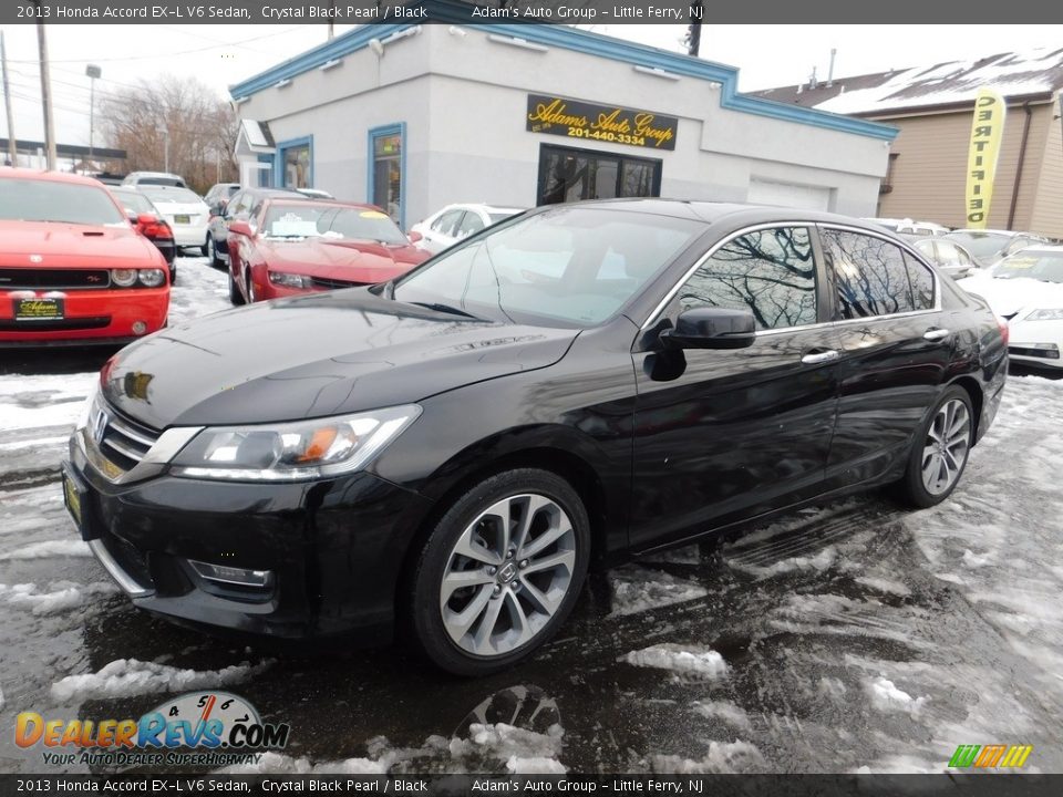 2013 Honda Accord EX-L V6 Sedan Crystal Black Pearl / Black Photo #3