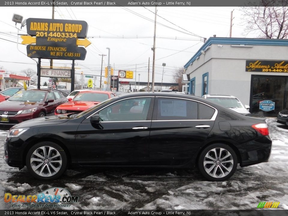 2013 Honda Accord EX-L V6 Sedan Crystal Black Pearl / Black Photo #4