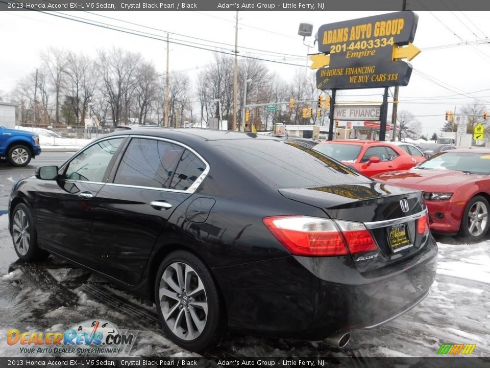 2013 Honda Accord EX-L V6 Sedan Crystal Black Pearl / Black Photo #5