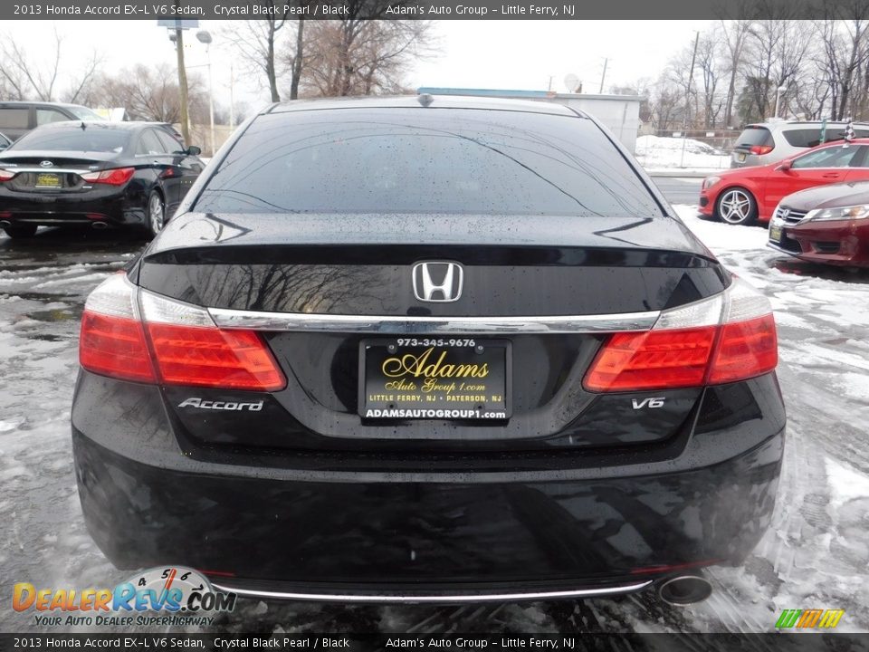 2013 Honda Accord EX-L V6 Sedan Crystal Black Pearl / Black Photo #6